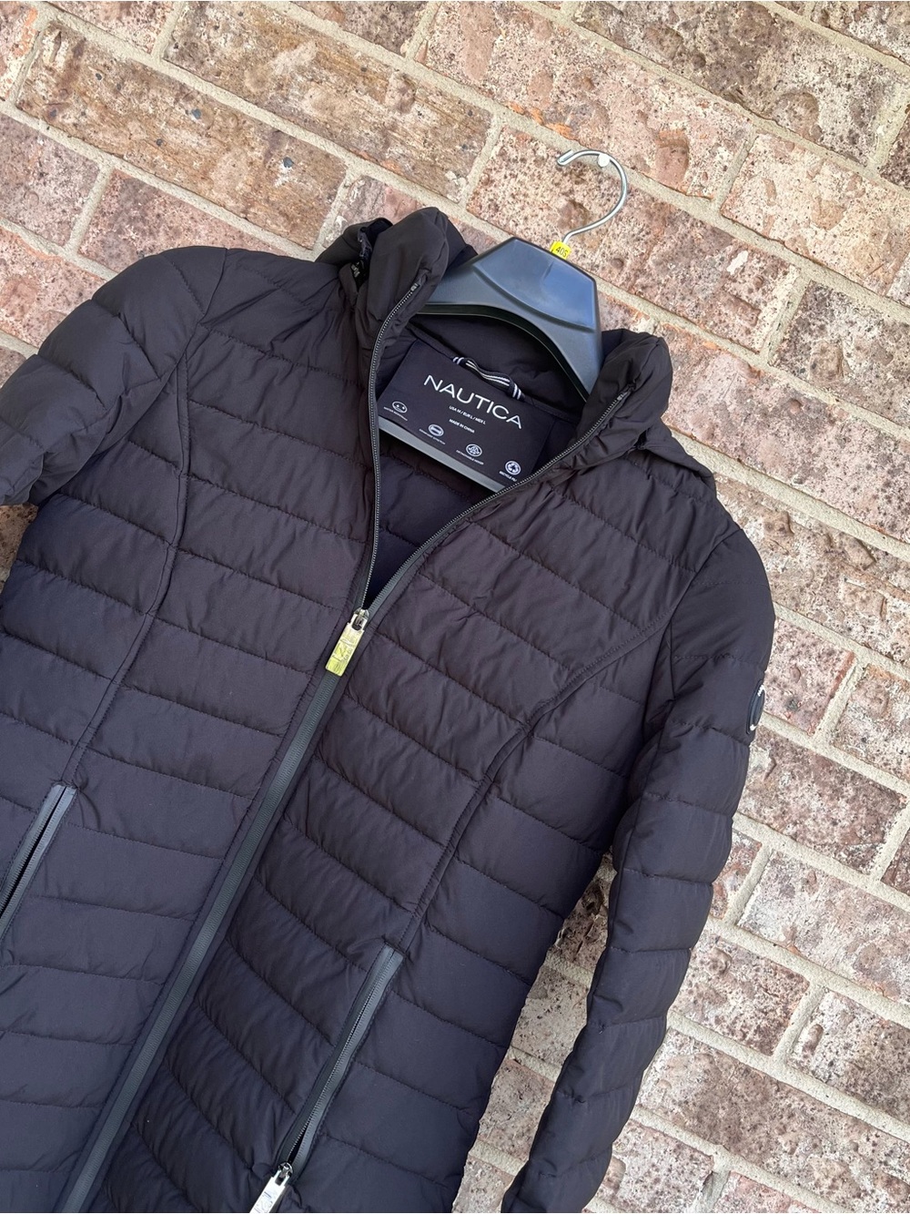Nautica Women’s Black Quilted Packable Puffer Jacket